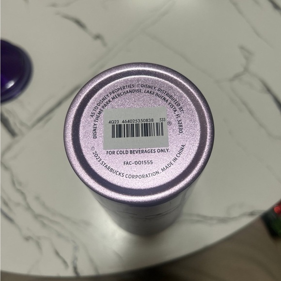 Starbucks Disneyland Purple Metallic Metal Cold Cup - Picture 4 of 6